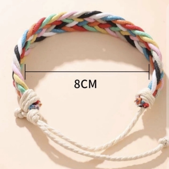 BOHEMIAN colorful braided adjustable bracelet - Picture 6 of 6